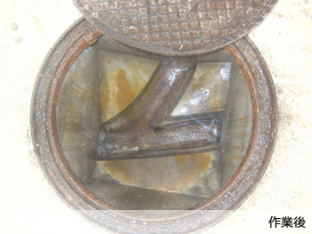 大阪市内　小学校厨房排水管詰まり高圧洗浄