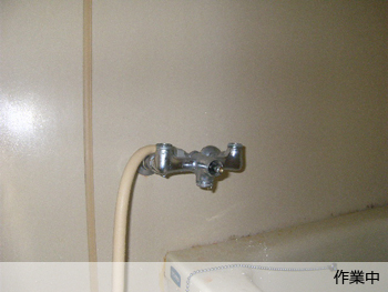 大阪市天王寺区　Ｋ様宅　浴室水栓水漏れ修繕