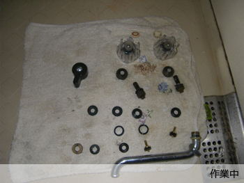 大阪市天王寺区　Ｋ様宅　浴室水栓水漏れ修繕