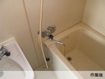 大阪市天王寺区　Ｋ様宅　浴室水栓水漏れ修繕